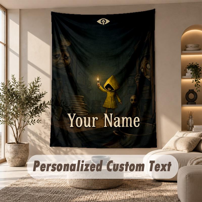 Tapestry Custom Name Text, Wall Hanging Tapestry Home Room DecorFran Bow