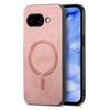 For Google Pixel 9a Leather Back Case Compatible with MagSafe Skin-touch Phone Cover