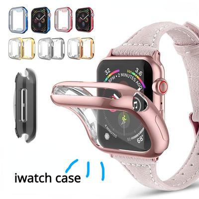 Cover for Apple Watch Case for iWatch Series 5 6 SE 3 4 Accessories Soft All-around TPU Bumper Screen Protector for iWatch 38mm 40mm 42mm 44mm
