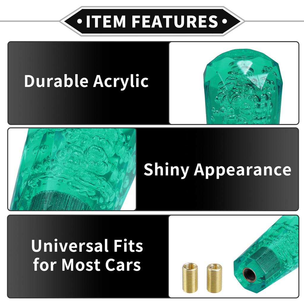 VekAuto Gear Shift Knob Kit 10cm Artificial Crystal Stick Shift Lever Knob for Automatic