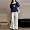 Hong Kong Chic Striped Hooded Cardigan for Women - Autumn/Winter Loose Knit Sweater Coat