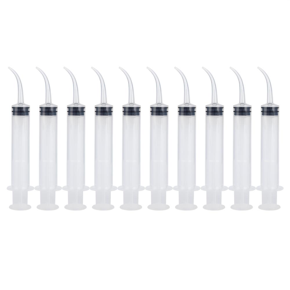 10 шт. одноразовые стоматологические шприцы для ирригации с изогнутым наконечником, инструменты для хобби, 12CC