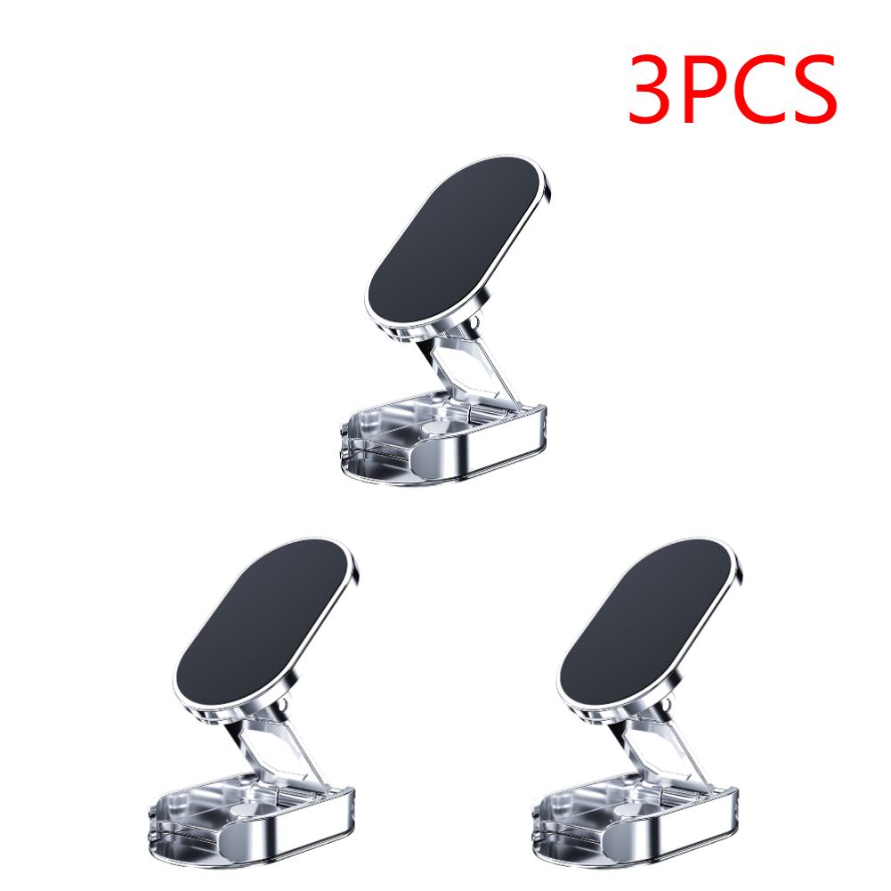 1-3PCS Magnetic Car Phone Holder 720 Rotatable With Magnetic Sheets Foldable Car Navigation Holder Smartphone Mobile Stand