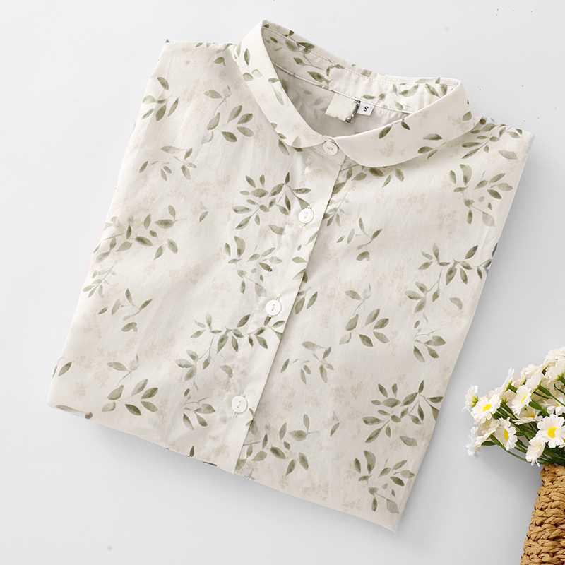 New Summer Style Yuanbao Collar Loose Printed Women's Lapel Shirt