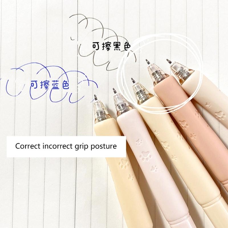 5Pcs Erasable Gel Pen Retractable Gel Pen 0.5mm Smooth To Write Quick Drying for Adult Student Writing Journaling