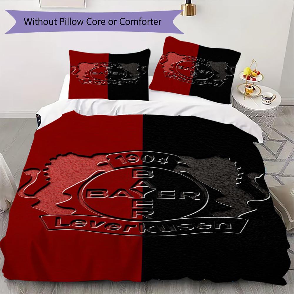 

Bayer 04 Leverkusen Pattern Bedding uilt Set uilt Cover Pillowcase Home Decoration Birthday Gift (1 * duvet cover + 2 * pillowcase without core) 155x200cm