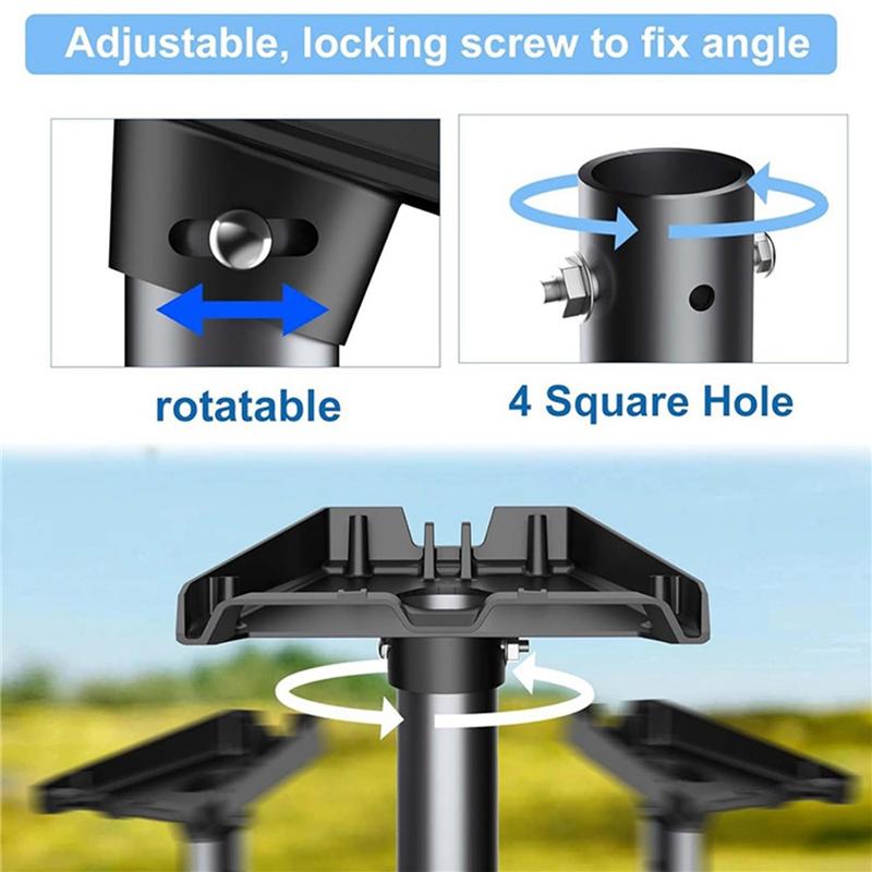 For V3 For Starlink Standard Dish Rotatable Roof Mounting Kit For Starlink Gen3 360 Short Wall Pole Bracket