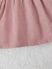 Baby Girl Long Sleeve Dress Autumn Sweet Ruffled Lace Collar Bow Decor For 0-3 Years Infant Toddler Princess Dress Casual Outfit