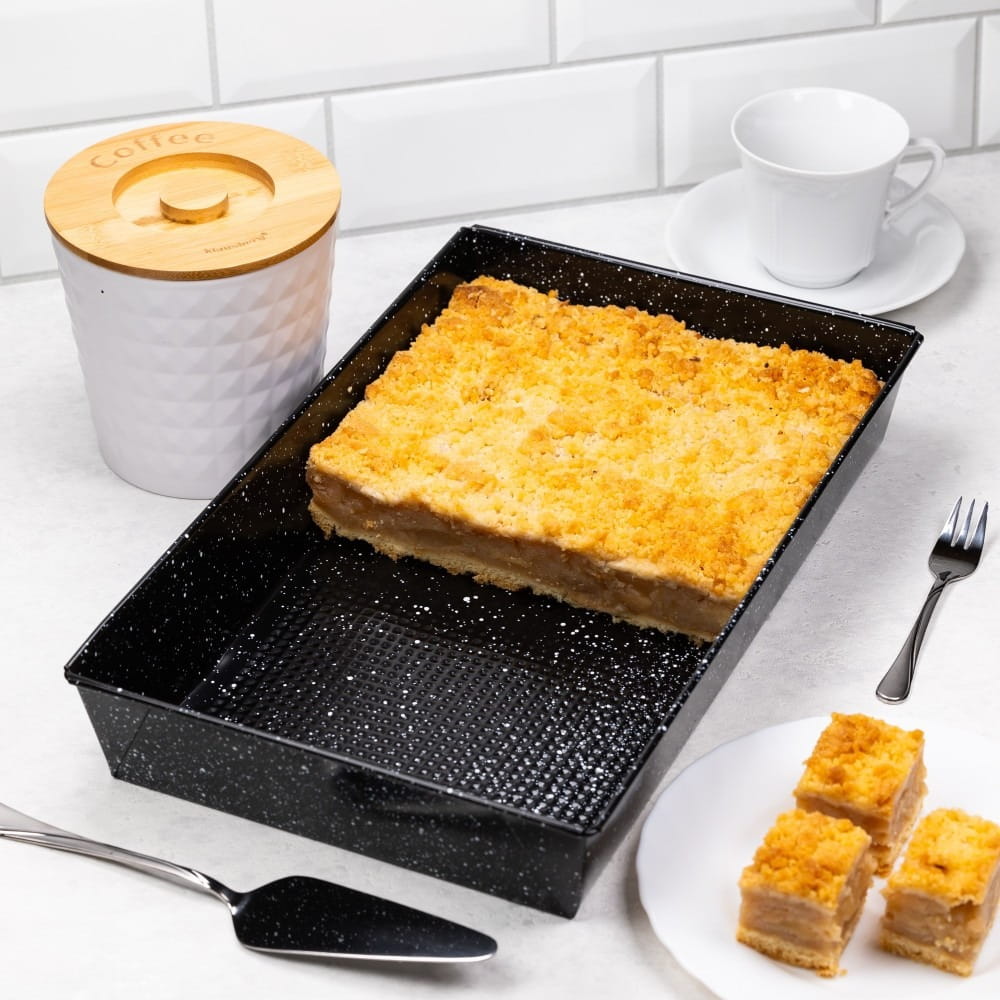 Blacha forma do pieczenia 27x24cm powłoka nieprzywieralna marmurek KINGHOFF KH-1775