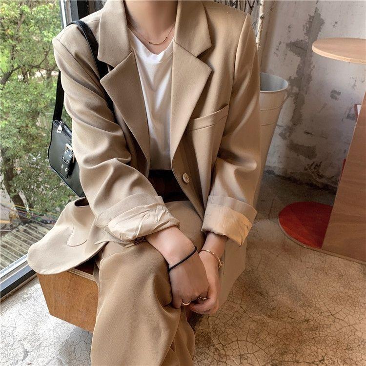 Vår Høst Koreansk versjon Design Loose Sense Minority Senior Hong Women Style Leisure Street