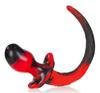 Butt Plug Dog Tail Swirl 8.5 X 4.4 Cm Red - Oxballs - Puppy Play, Dildos Tail