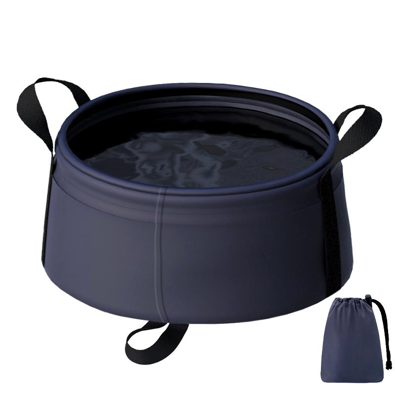 

Портативная складная раковина 8,5 л - Складной туристический таз для улицы, кемпинга, походов, для мытья ног, лица, посуды, легкий и компактный темно-синий