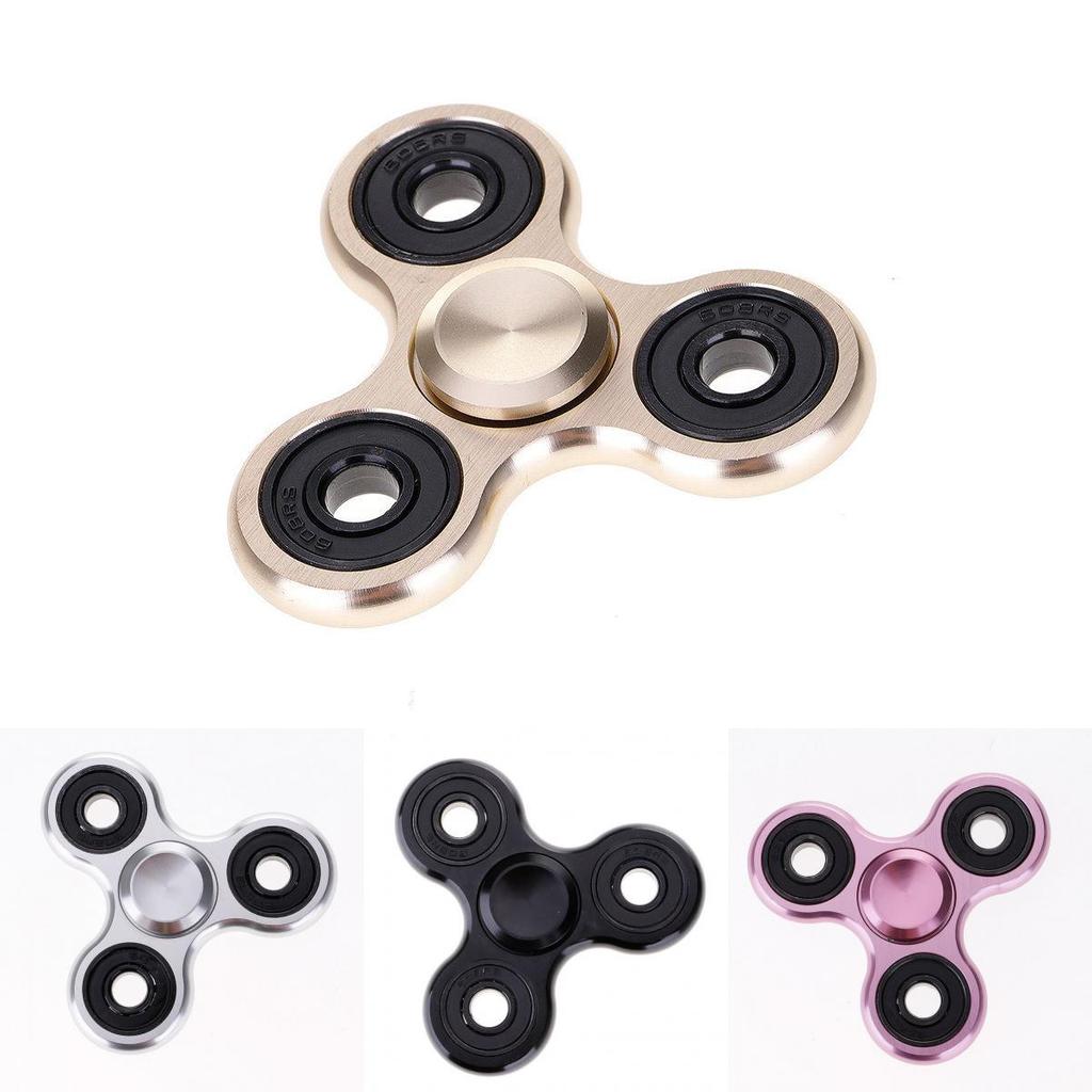 Premium Aluminum Alloy Tri-spinner Silent Bearing Metal Fidget Toy Stress Relief