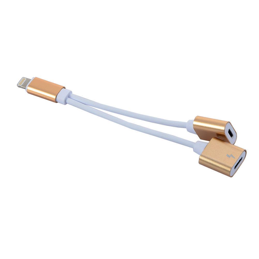 Lightnin Dual 2in1 Adaptateur Chargeur Audio Splitter Separateur Câble Iphone