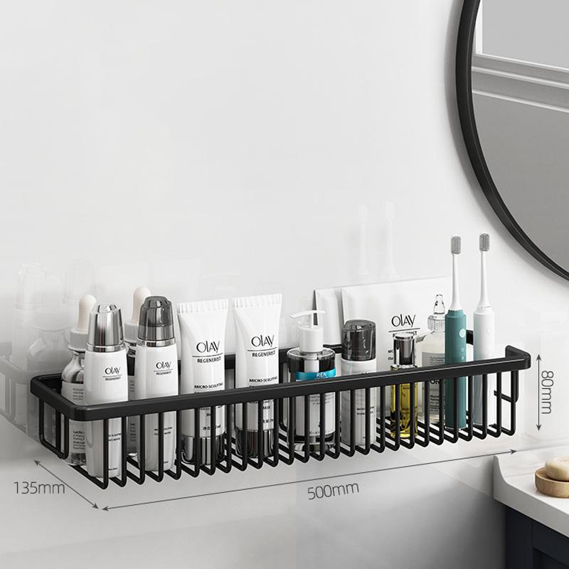 Wall Mounted Bathroom Shelf Shampoo Cosmetic Storage Rack Brushed Gold Storage Organizer Rack Soap Cosmetic Shelf Household Item