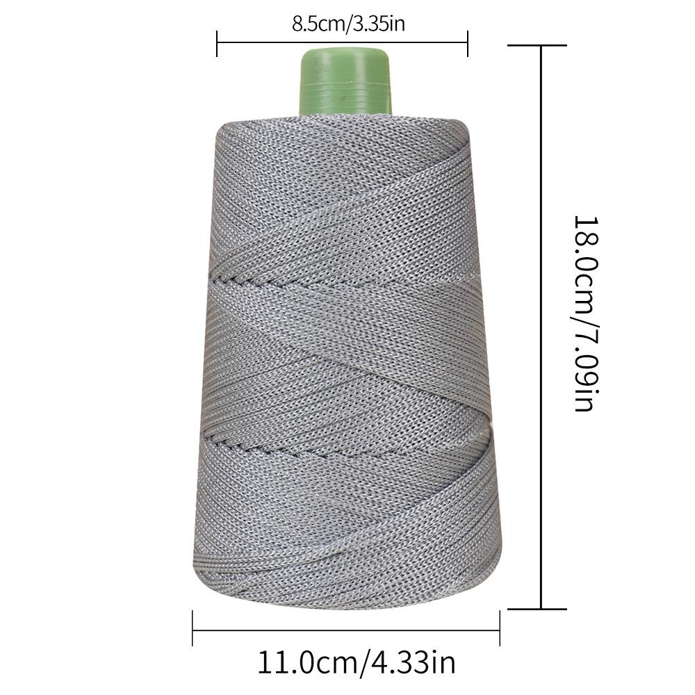 Light-Weight Ice Silk Yarn for Summer DIY Hand-Woven Sun Hat Bag Shoes Cushion Craft Rope Hollow Wool Crocheting Cushion