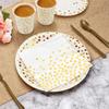 7" and 9" Polka Dot Hot Stamped Disposable Paper Plates - Party Set