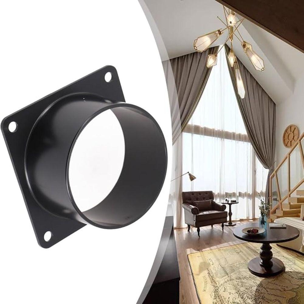 Black Square Bottom Flange Connection of Inlet Outlet Ventilation System
