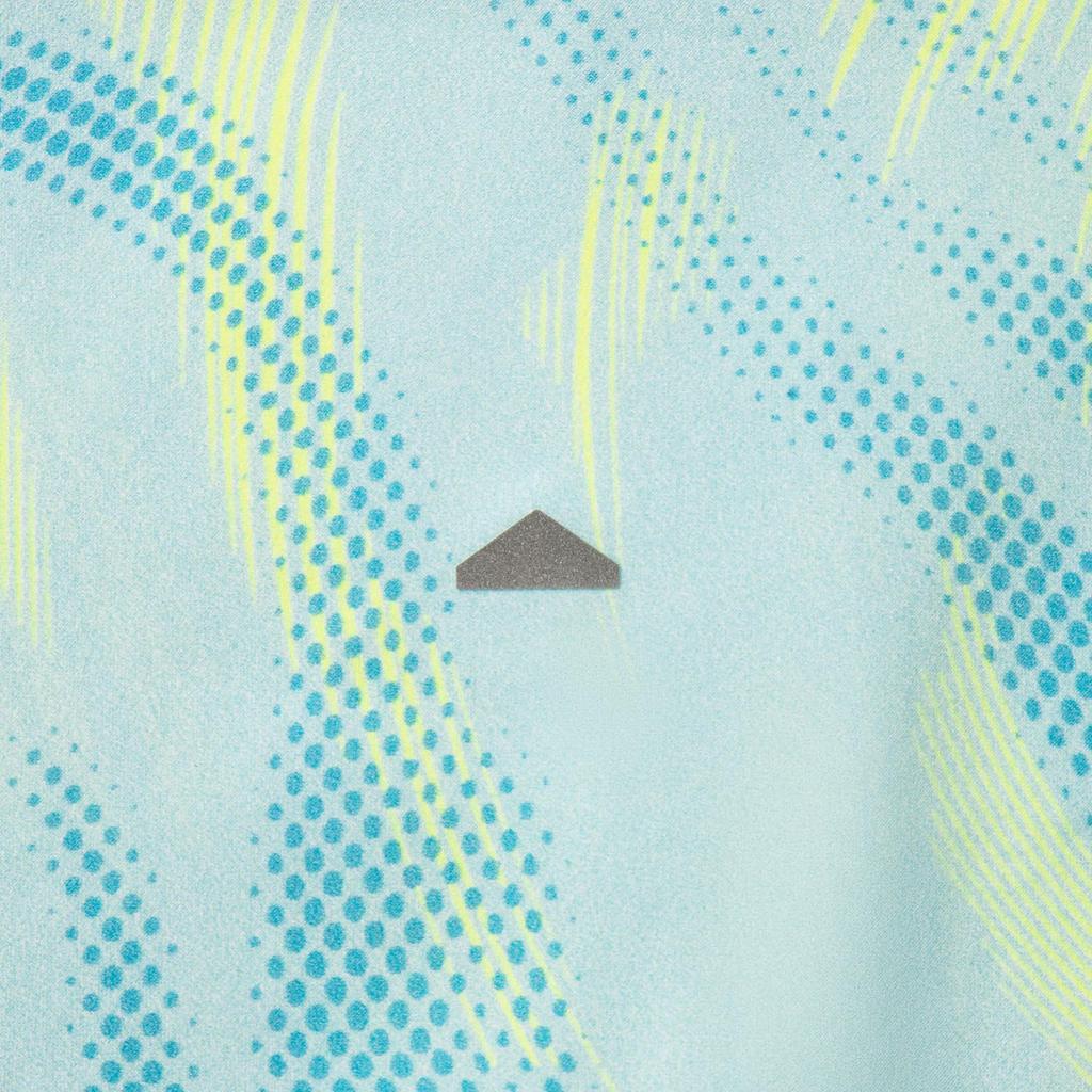 Li-Ning Running Series All-Over Print Breathable Versatile Short Sleeve T-Shirt Women Tops Cloud-Porcelain-Blue ATSV376-2