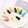 20pcs/pack 4cm Metal Leather Tassel Fringe Trim Pendant DIY Craft Jewelry Earrings Bag Making Supplies Decor Materials