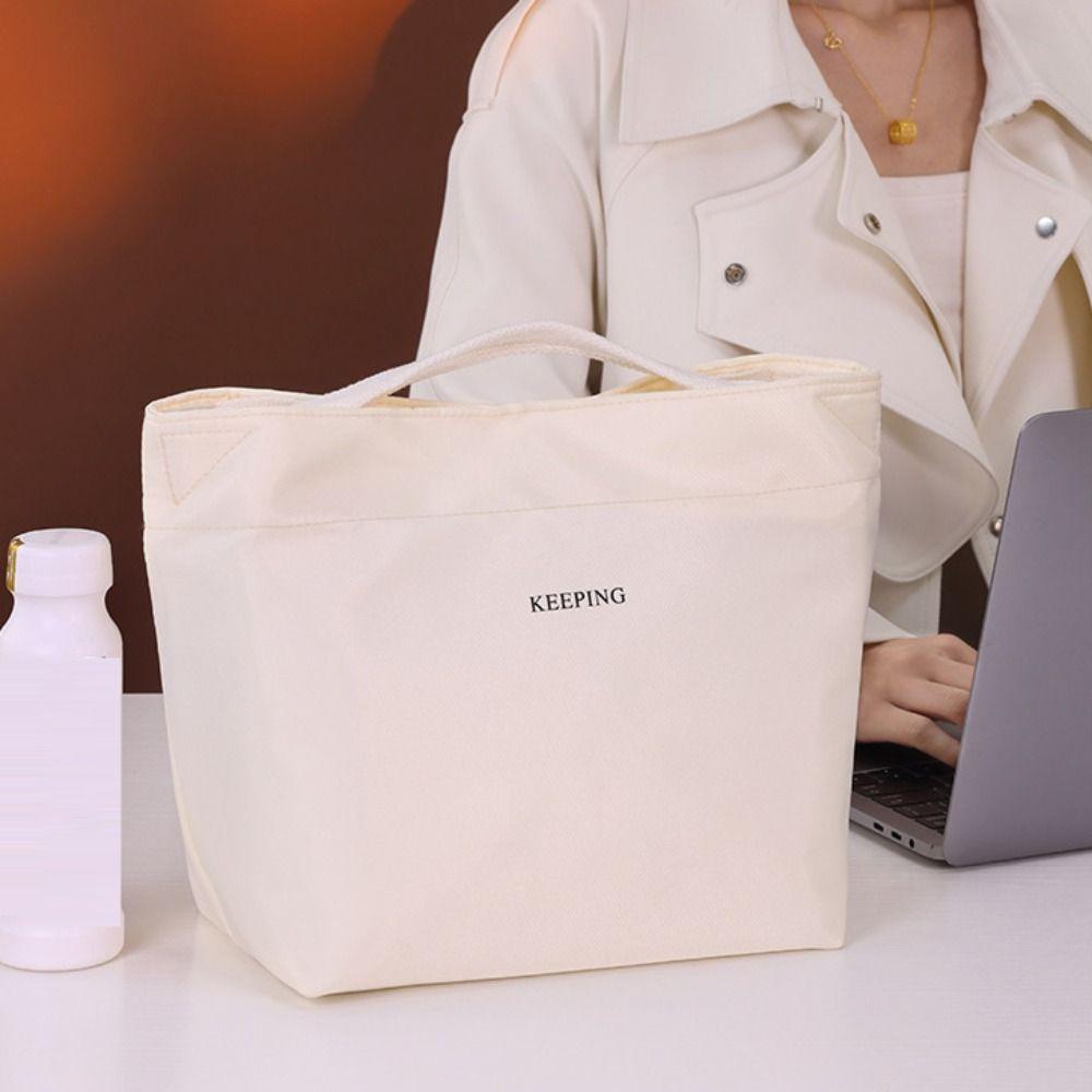 Portable Tote Minimalist Thermal Bag High-capacity Waterproof Food Cooler Bag Partition Lunch Bag Travel