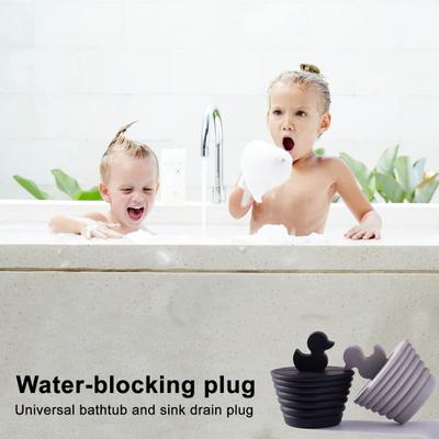 Silikon Badewannenstöpsel Entenform Badezimmer Wanne Dusche Universal Wasserstopper Verhindert Verstopfungen Gerüche Badewannenstöpsel