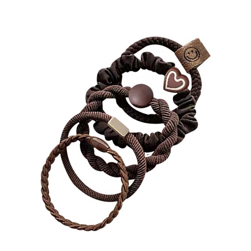 2024 High Elasticity Elegant Hair Ring for Women - Simple, Durable Ponytail Holder