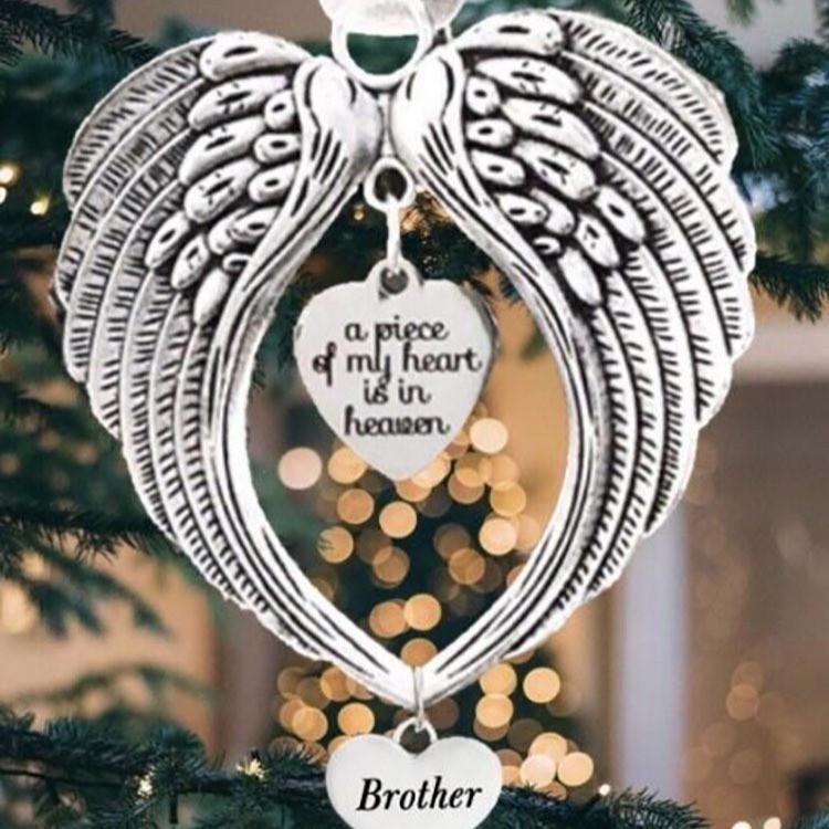 Of Piece Elegant My Heart Is In Heaven Angel Wing Christmas Gift Ornament