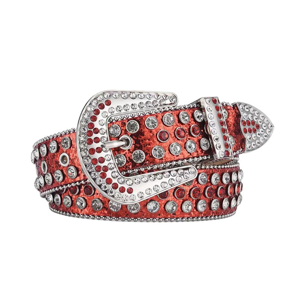 Cool Gothic Waist Chain Casual Belt Studded Waist Ceinture Glittered Belt Studded Blingbling Easy Belt