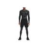 Under Armour HeatGear Běžecké kompresní fitness tričko Pánské topy Černé 1361525-001
