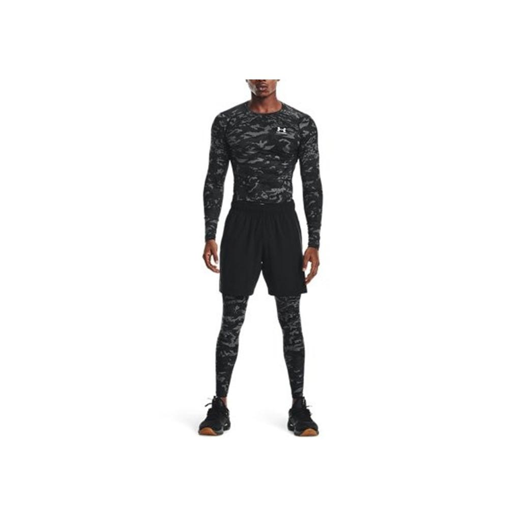 Under Armour HeatGear Běžecké kompresní fitness tričko Pánské topy Černé 1361525-001