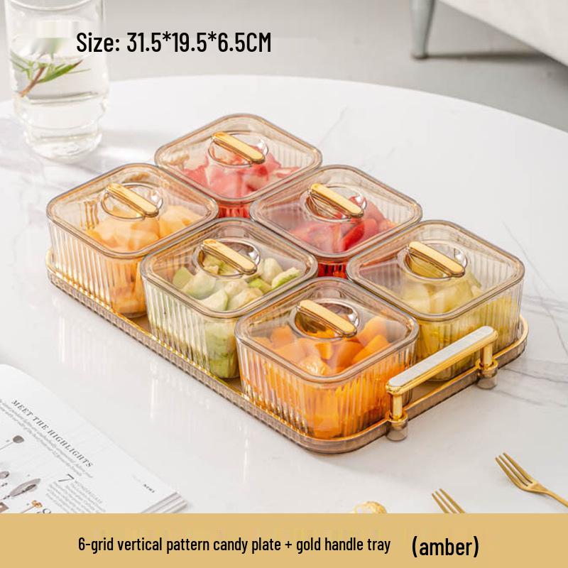 

Элегантная прозрачная тарелка для фруктов и закусок для гостиной