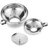 Stainless Steel Canning Funnel Wide Mouth Oil Filter Funnel Kitchen Funnel Set  Salad Dressing