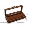 Watch and Jewelry Storage Box Soft Velvet Lining Wooden MultiCompartment Design Glass