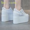 Spring and Autumn Women's Natural Leather Thick Sole Fashion Casual Shoes