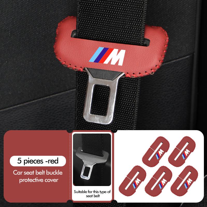 1/2/5pcs Auto Leather Belt Buckle Protector Durable Guard Cover For BMW E93 F10 F20 F30 F40 F15 F25 F26 F31 F49 F86 M3 M5 X3 E90