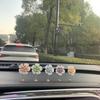 5PCS Macaron Flower Car Console Decoration Cute Fresh Healing Shaking Head Design New Car Interior Accessories