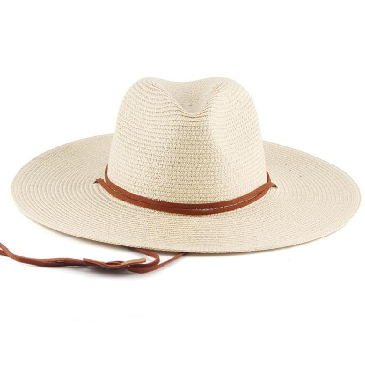 

Hand Weaving Straw Hat Beach Getaways Beach Hat Breathable Sun Hat for Girl бежевий