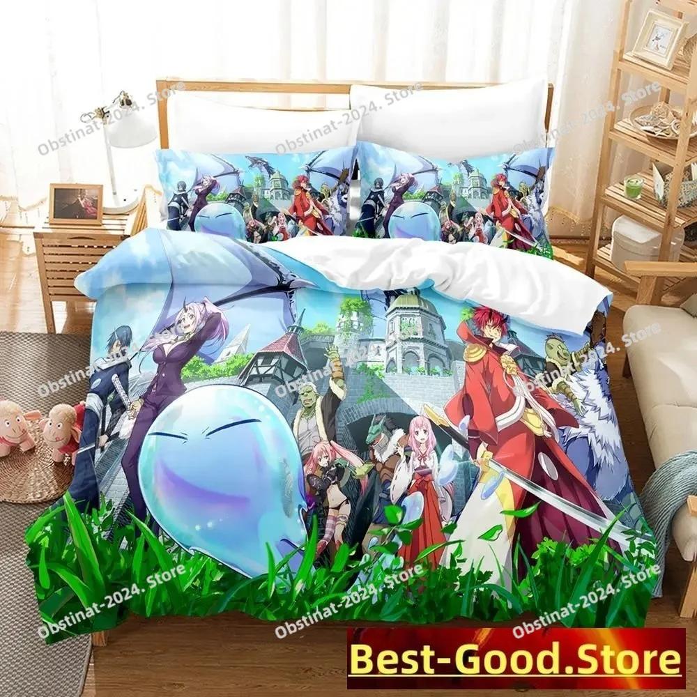 Rimuru Tempest Bedding Set Single Twin Printed Bed Set With Pillowcase Bed Duvet Cover Single Double Queen Super King Size