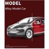 1/24 Tesla Model X SUV Alloy Car Model Diecast Metal Vehicles Car Model Simulation Sound and Light Collection Childrens Toy Gift