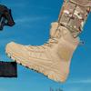 Men Tactical Boots Lace Up Brand Ankle Hiking Shoes Desert Work Boots Waterproof Unisex Climbing Shoes Plus Size