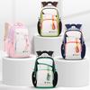 Kids School Backpack Grades 1-6 Large Capacity Nylon Daypack With Padded Curved Shoulder Straps Breathable Lightweight