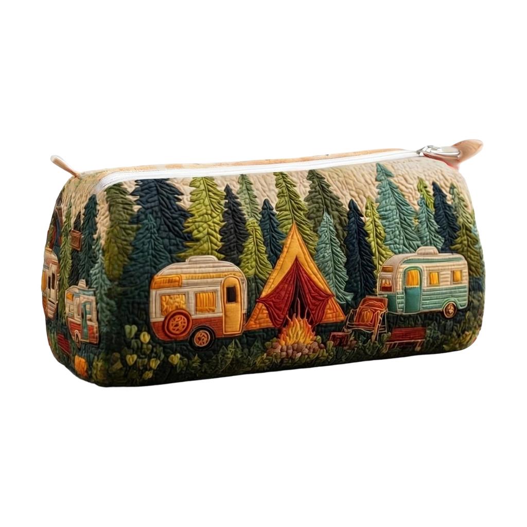 Quilted Storage Bag Cosmetic Organizer Multifunctional Travel Pouch Small Size Durable Lightweight Portable