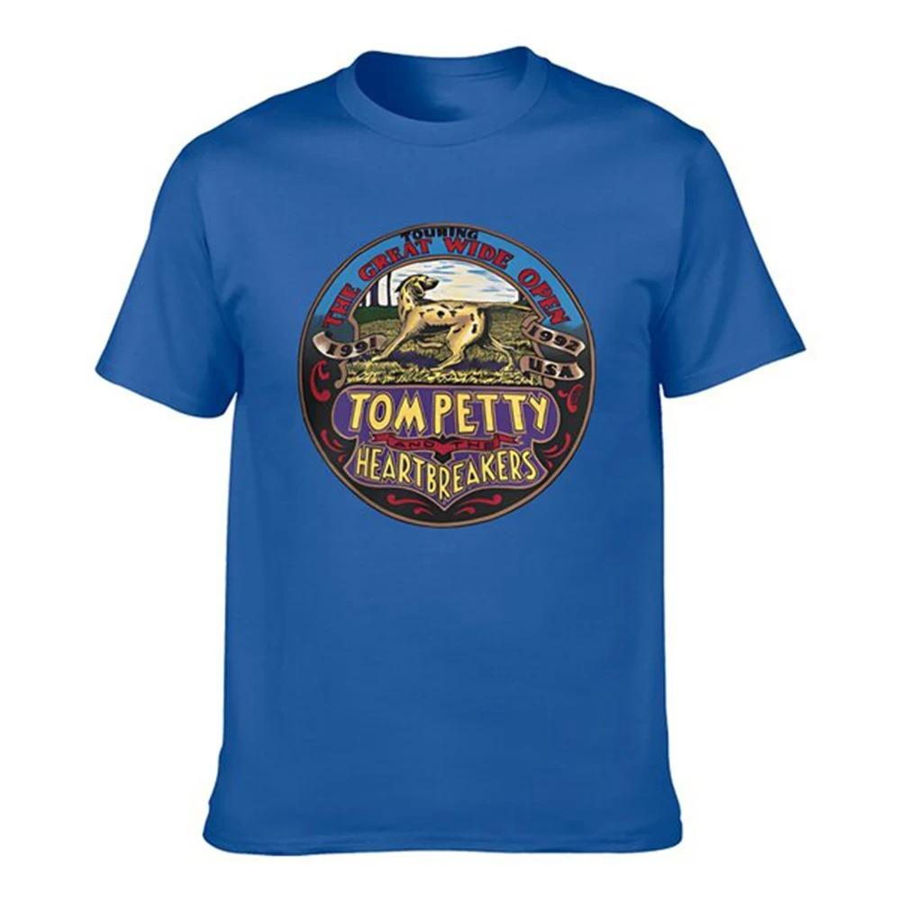 Petty Singer Tee Shirt Round Neck The Heartbreaks Band Tom Informal Short Sleeve Clothing Pop Rock Men's Funny T-Shirts