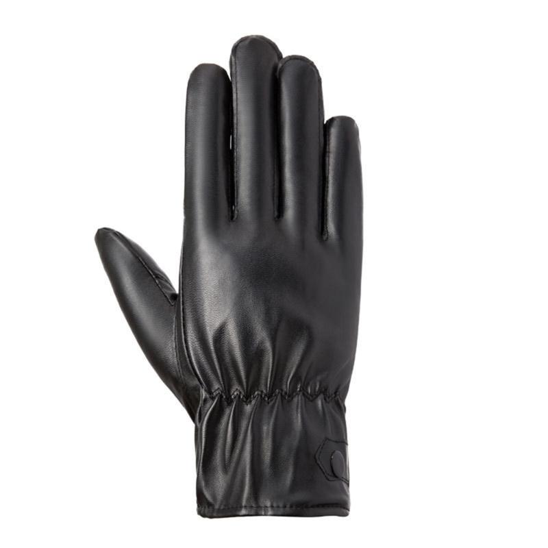 Womens Leather Gloves Winter Lined Fleece Lining Thick Warm Gloves Touchscreen Driving Gloves Winter Cycling Gloves