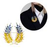 Unique Threaded Fringe Lapel Pin with Stone Accent Wheat Ear Brooches Accessory Fashionable Women's Clothing Accessory
