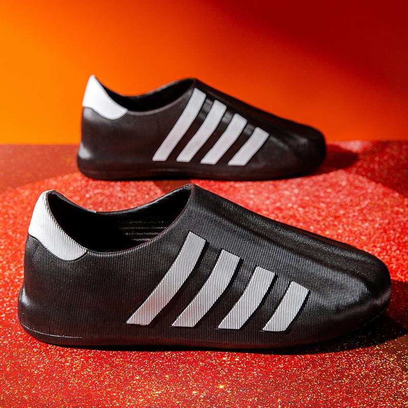 New Women's Summer Rain Shoes Lightweight Couple Outdoor Waterproof Shoes Men's Trend Locomotive Rubber Cover Shoes