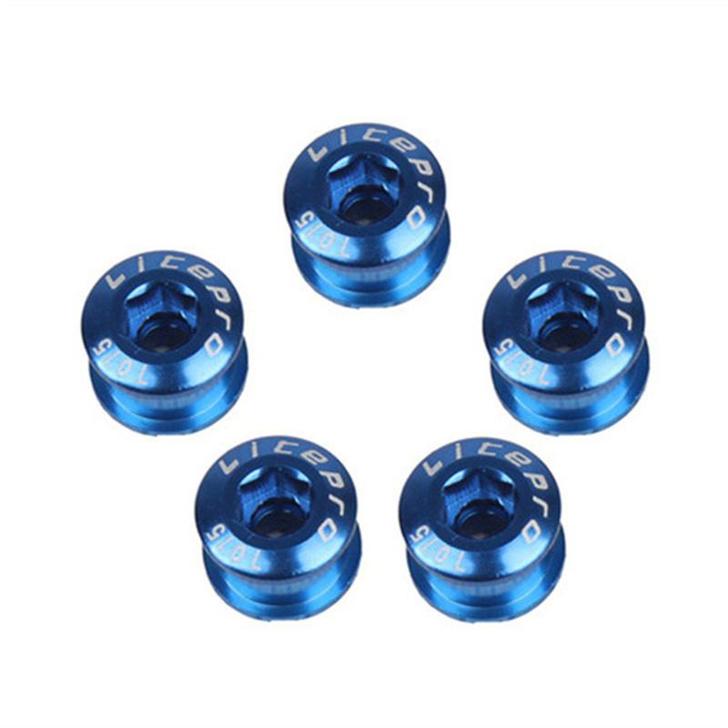 5 Pcs MTB Bicycle Chainwheel Screws Cycling Chainring Wheel Bolt Alloy 7075 Single/double Road Bike Disc Screws for Crankset Parts