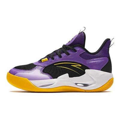 Kinder Windkanal Bequem Vielseitig Stoßdämpfung Low Top Basketballschuhe Kinder Basketballschuhe Lila A312421104-6