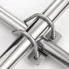 Steel Double U Cross Clamp 20 25 32 40 50 M8 Pipe Clamp Durable Tube Pipe Clip  Pipe Connection